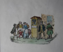 Punch's Opera - 19th Century UK hand coloured print 