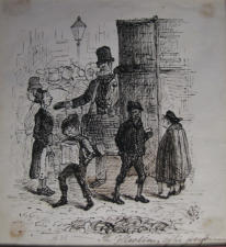 The Collection after Performance - M. B. 1838 UK Pen and ink drawing