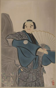 Bunraku woodblock print - 19 Century
