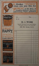 Harry Webb bill/receipt - H. J. Webb 1940s UK Bill