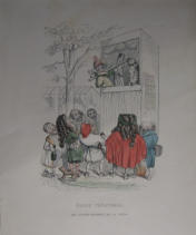 Ecole Theatrale. Les Grands-Maitres de la Scene'.Polichinelle scene - 1829 France Lithograph  