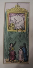 Punch and Judy Show - 19th Century UK hand coloured print