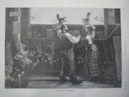 Back stage of Guignol show - Bellenger 1885 France magazine