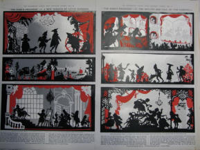 'The Rakes Progress'. Illustrated London News - Lotte Reiniger 1961 Germany coloured silhouettes