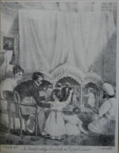 A Katputly Nautch - Behar Sithy 19th Century India print 