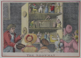 The Show Man - 19th Century UK Coloured print 