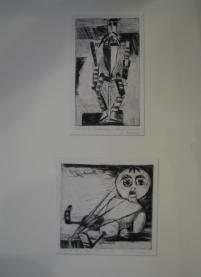 Bauhaus puppets - S. Noocle 20th Century Germany Engraving