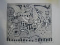 4 of 19 lino prints by Roger Whitmore - Roger Whitmore 1971/72/73/74/ UK Lino prints