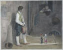 Le Marionnettes - Jules Dapre 1832 French Lithograph 