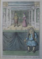 Powell's Puppet Show'. From 'The Tale of a Tub' - 19th Century UK hand coloured print 