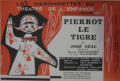 Pierrot the Tiger' (Tiger Peter).  Les Marionnettes du Theatre Del Enfance. Brussels - Andre Lange 20th Century Belgium poster