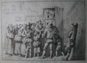 Il Casotto dei Burattini in Roma, Pulcinella - Pinelli 1815 Italy Engraving 