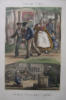 Polichinelle show - C. Vallet 19th Century France Book plate
