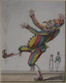 Polichinelle - 19th Century France Hand coloured envraving