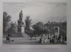Russell Square and statue of the Duke of Bedford with Fantoccini show - Thomas. H. Shepherd/C. Motram 19th Century UK Book plate