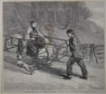 Punch and Judy on their Travels - A sketch on Turnpike Road - S. E. Waller/H. Hannal 1875 UK Magazine page