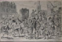 Punch and Judy in a London Street - George Cruikshank 1837 UK Book plate