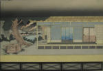  Bunraku Play design folio. 1 of 4 prints (3 puppets and 1 scene) - Kunobu (1848-1941)