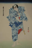  Bunraku Play design folio. 4 of 4 prints (3 puppets and 1 scene) - Kunobu (1848-1941)